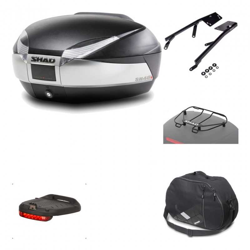 SHAD Baul trasero + herraje montaje accesorios SH48 TITANIUM PREMIUM KIT-185486