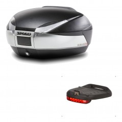 SHAD Baul trasero + luz de freno SH48 TITANIUM PREMIUM KIT-185240