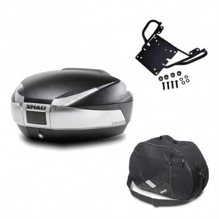 SHAD Baul trasero + herraje montaje bolsa interna SH48 TITANIUM PREMIUM KIT-185289