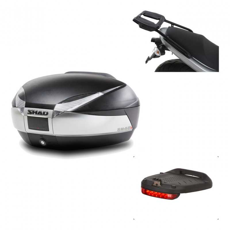 SHAD Baul trasero + herraje montaje luz de freno SH48 TITANIUM PREMIUM KIT-185440