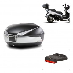 SHAD Baul trasero + herraje montaje luz de freno SH48 TITANIUM PREMIUM KIT-185488