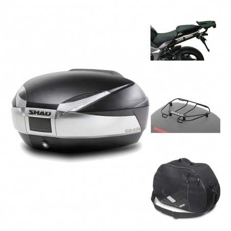 SHAD Baul trasero + herraje montaje accesorios SH48 TITANIUM PREMIUM KIT-185541