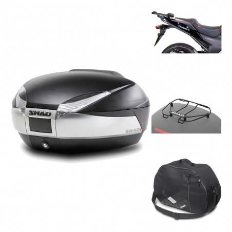 SHAD Baul trasero + herraje montaje accesorios SH48 TITANIUM PREMIUM KIT-185341