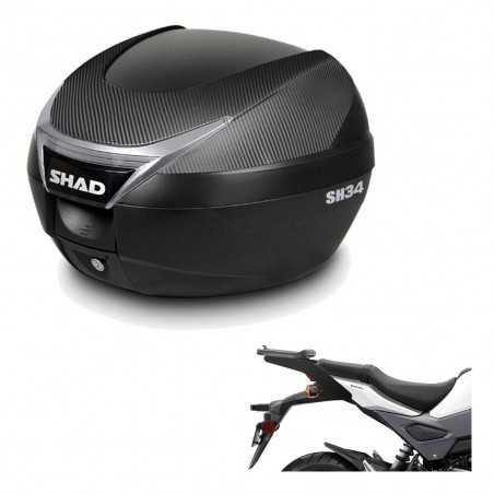 SHAD Baul trasero + herraje montaje SH34 CARBON LOOK KIT-185144