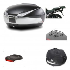 SHAD Baul trasero + herraje montaje accesorios SH48 TITANIUM PREMIUM KIT-185542