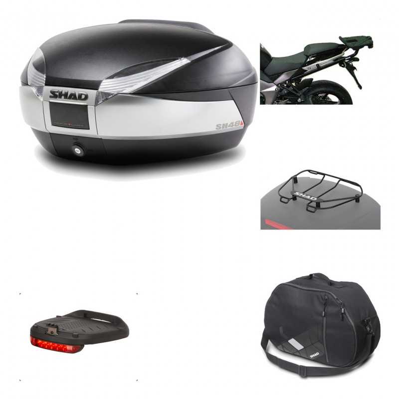 SHAD Baul trasero + herraje montaje accesorios SH48 TITANIUM PREMIUM KIT-185542