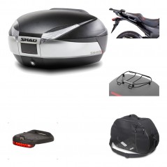 Rear trunk + mounting hardware + accessories  SH48 TITANIUM PREMIUM