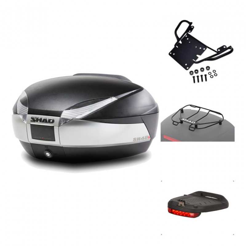 SHAD Baul trasero + herraje montaje accesorios SH48 TITANIUM PREMIUM KIT-185292
