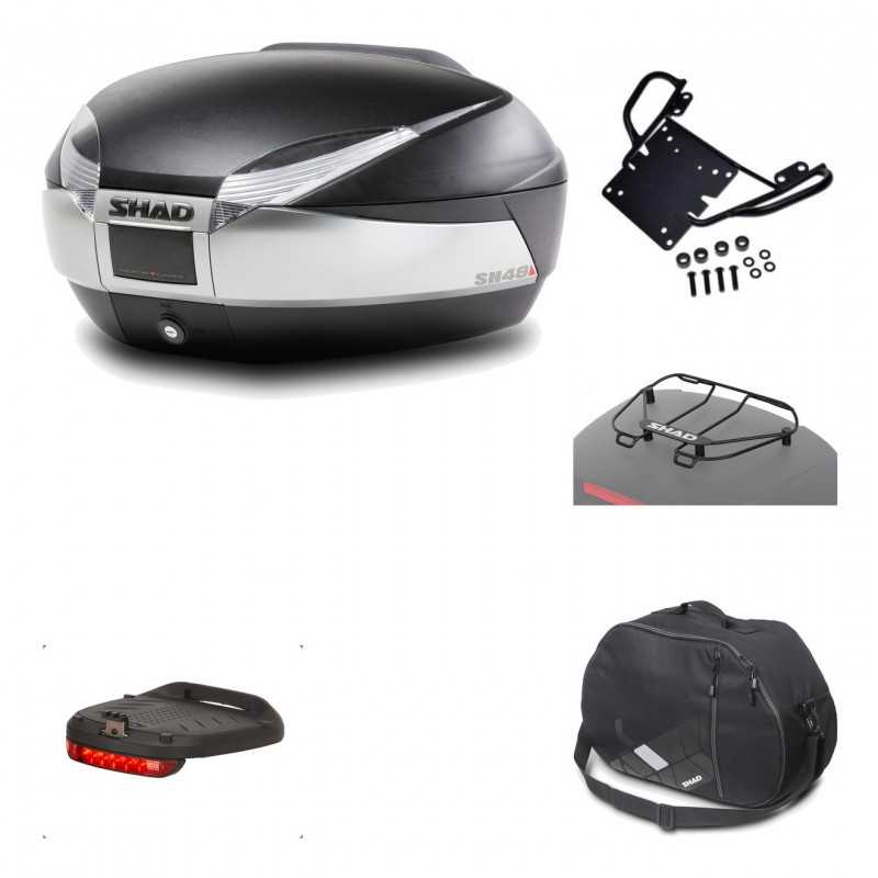 Rear trunk + mounting hardware + accessories  SH48 TITANIUM PREMIUM