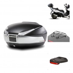 SHAD Baul trasero + herraje montaje accesorios SH48 TITANIUM PREMIUM KIT-185492