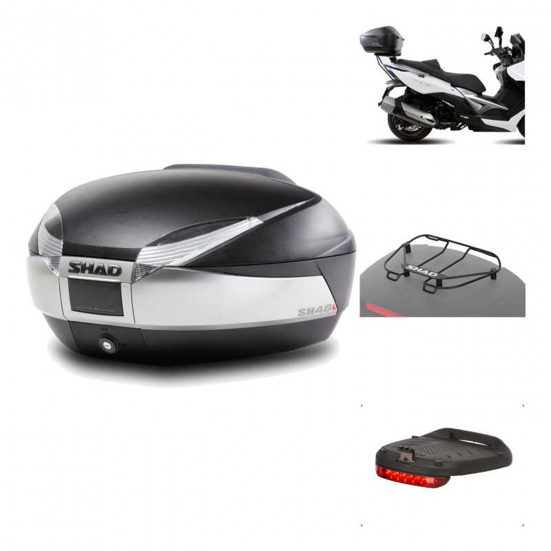 SHAD Baul trasero + herraje montaje accesorios SH48 TITANIUM PREMIUM KIT-185492
