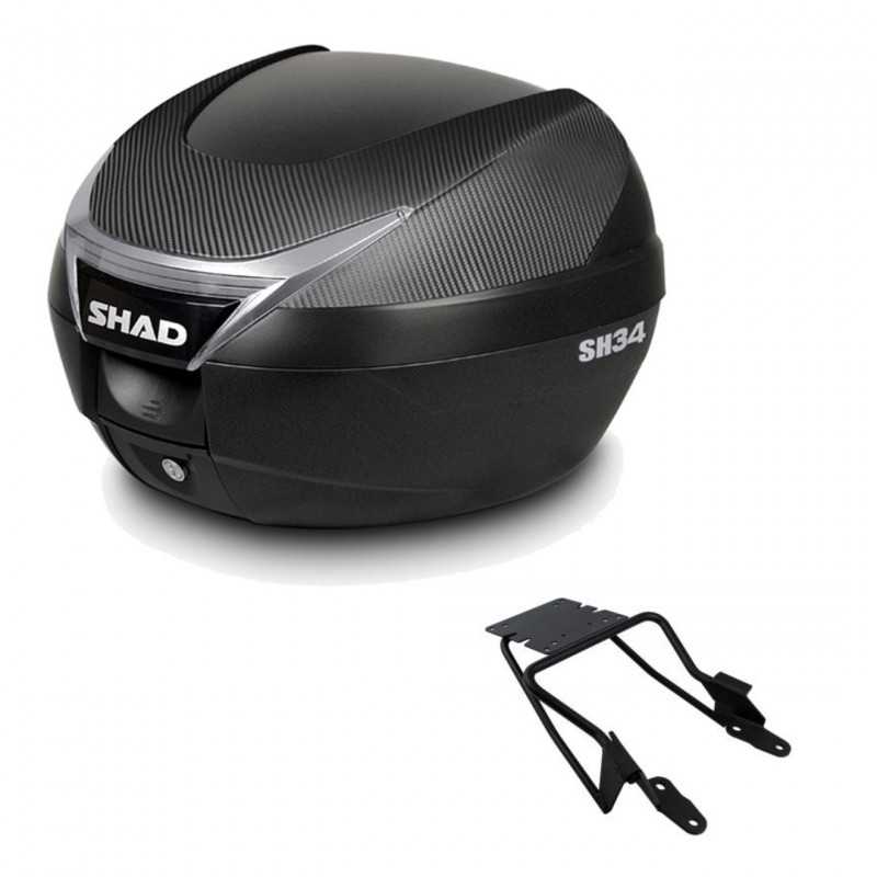 SHAD Baul trasero + herraje montaje SH34 CARBON LOOK KIT-185196
