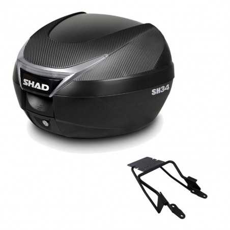 SHAD Baul trasero + herraje montaje SH34 CARBON LOOK KIT-185196