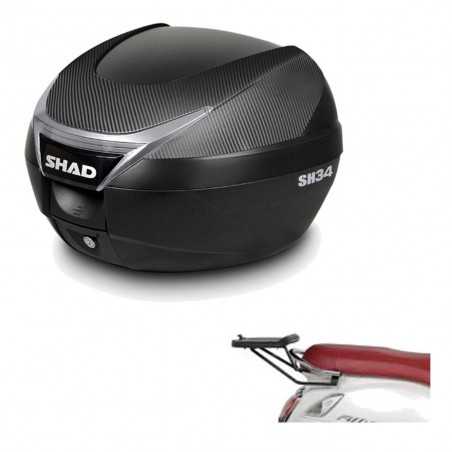 SHAD Baul trasero + herraje montaje SH34 CARBON LOOK KIT-185148