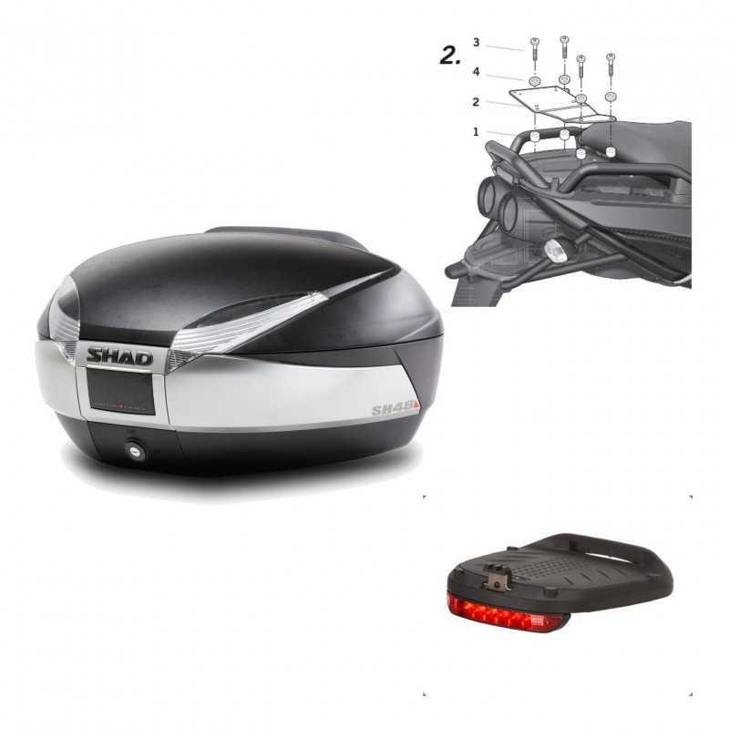 Back trunk + big top fitting + brake light  SH48 TITANIUM PREMIUM