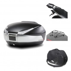 SHAD Baul trasero + herraje montaje accesorios SH48 TITANIUM PREMIUM KIT-185445