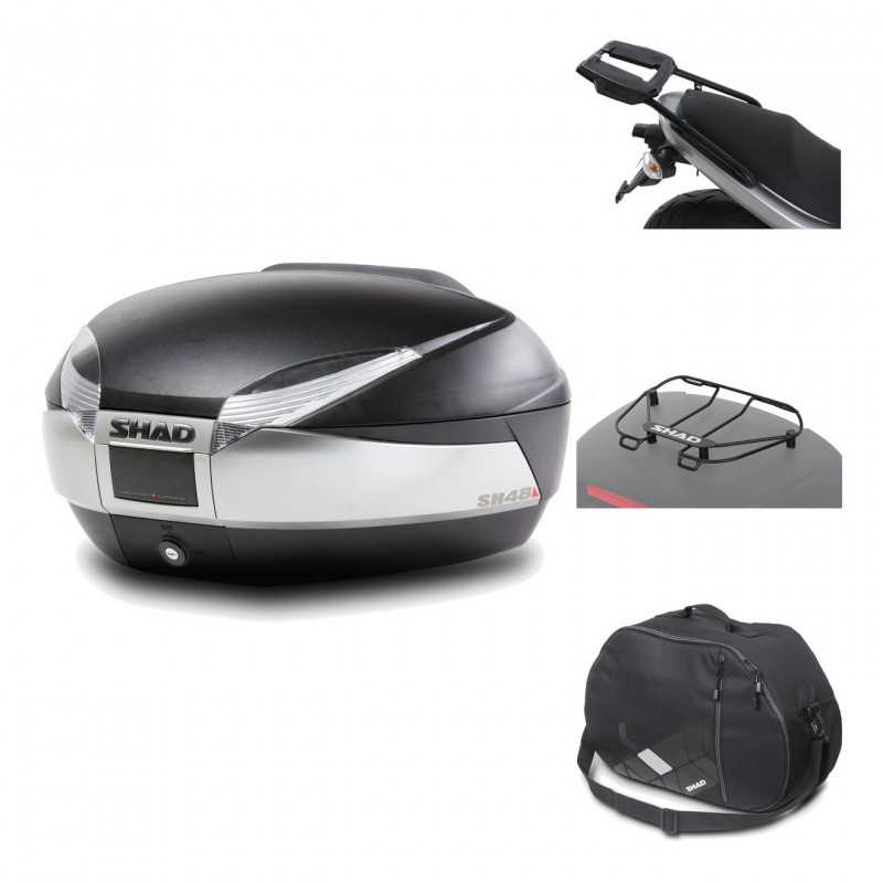 SHAD Baul trasero + herraje montaje accesorios SH48 TITANIUM PREMIUM KIT-185445