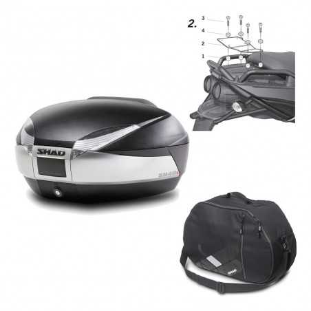 Back trunk + big top fitting + internal bag  SH48 TITANIUM PREMIUM