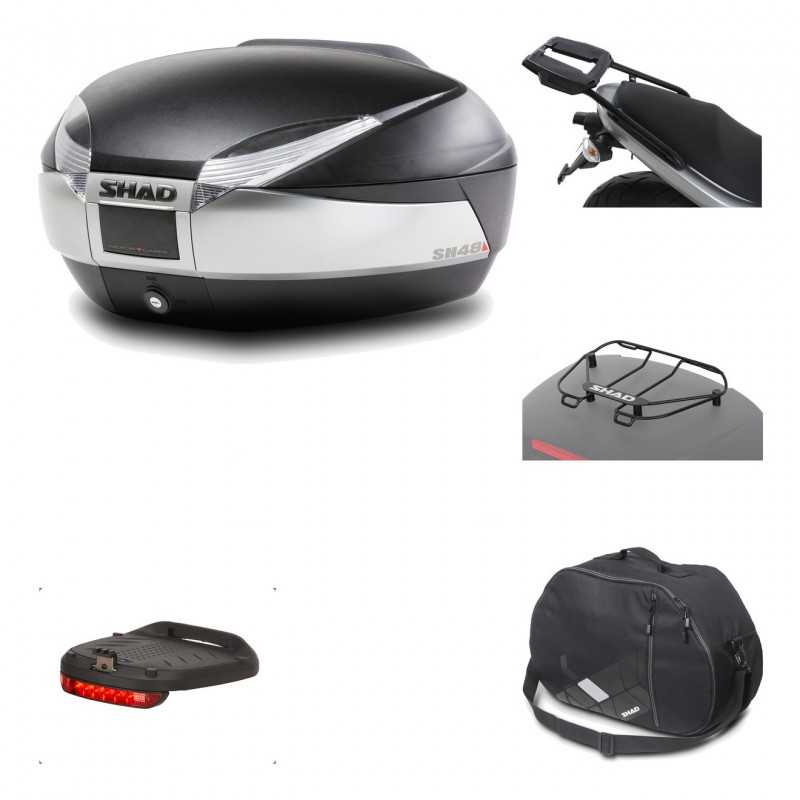 SHAD Baul trasero + herraje montaje accesorios SH48 TITANIUM PREMIUM KIT-185446