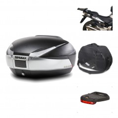 SHAD Baul trasero + herraje montaje accesorios SH48 TITANIUM PREMIUM KIT-185298