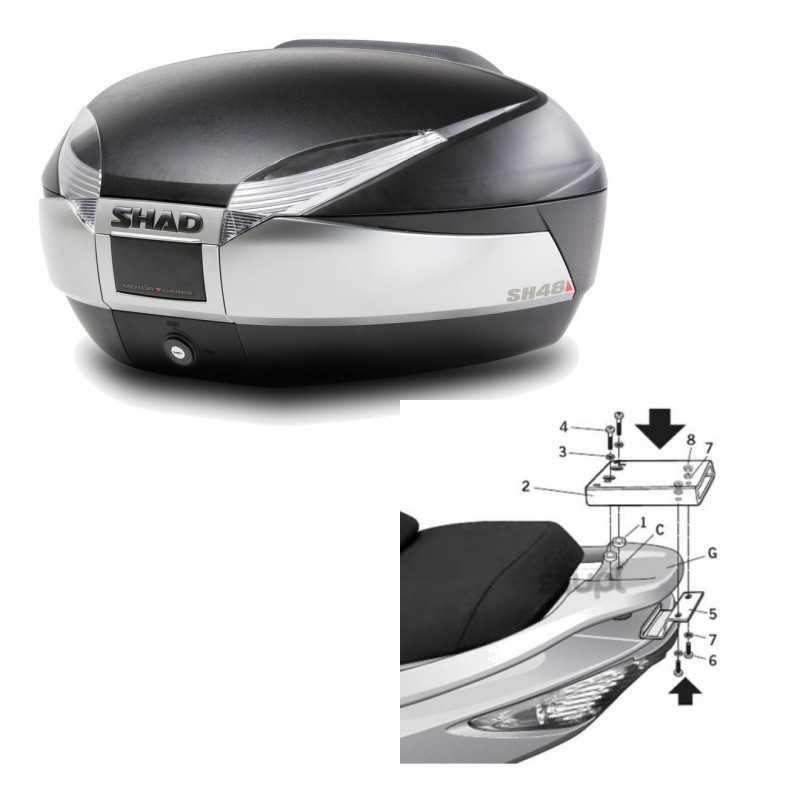 Back trunk + big top fitting  SH48 TITANIUM PREMIUM