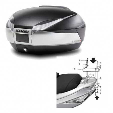 SHAD Baul trasero + herraje montaje SH48 TITANIUM PREMIUM KIT-185495