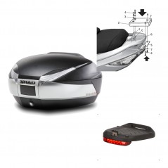 SHAD Baul trasero + herraje montaje luz de freno SH48 TITANIUM PREMIUM KIT-185496