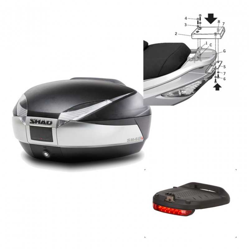 Back trunk + big top fitting + brake light  SH48 TITANIUM PREMIUM