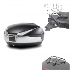 Back trunk + big top fitting + top grid rack  SH48 TITANIUM PREMIUM