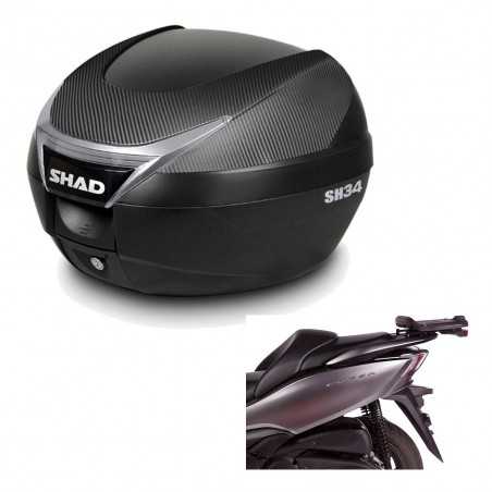 SHAD Baul trasero + herraje montaje SH34 CARBON LOOK KIT-185200