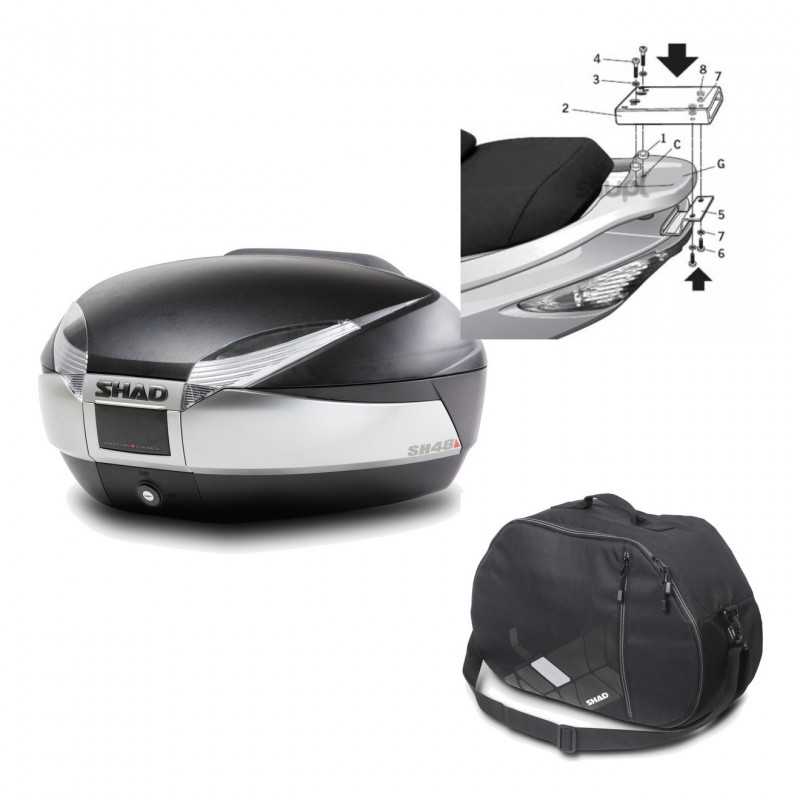 Back trunk + big top fitting + internal bag  SH48 TITANIUM PREMIUM