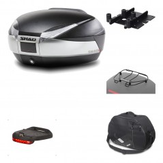SHAD Baul trasero + herraje montaje accesorios SH48 TITANIUM PREMIUM KIT-185598