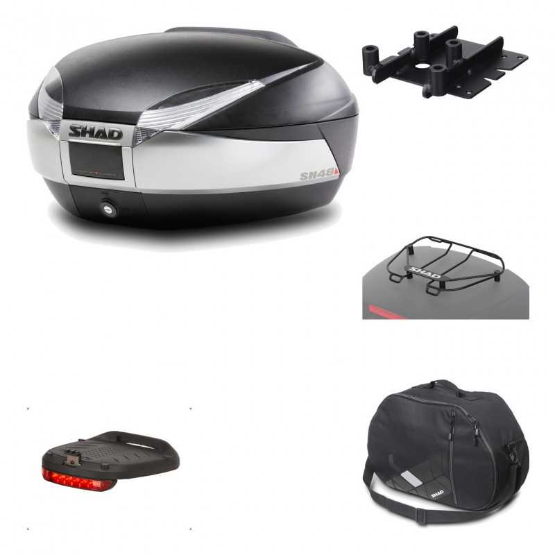 SHAD Baul trasero + herraje montaje accesorios SH48 TITANIUM PREMIUM KIT-185598