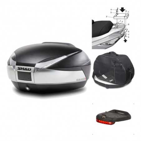 Rear trunk + mounting hardware + accessories  SH48 TITANIUM PREMIUM
