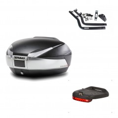 SHAD Baul trasero + herraje montaje luz de freno SH48 TITANIUM PREMIUM KIT-185552