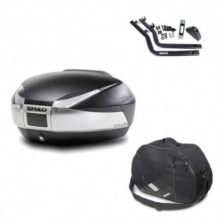 SHAD Baul trasero + herraje montaje bolsa interna SH48 TITANIUM PREMIUM KIT-185553