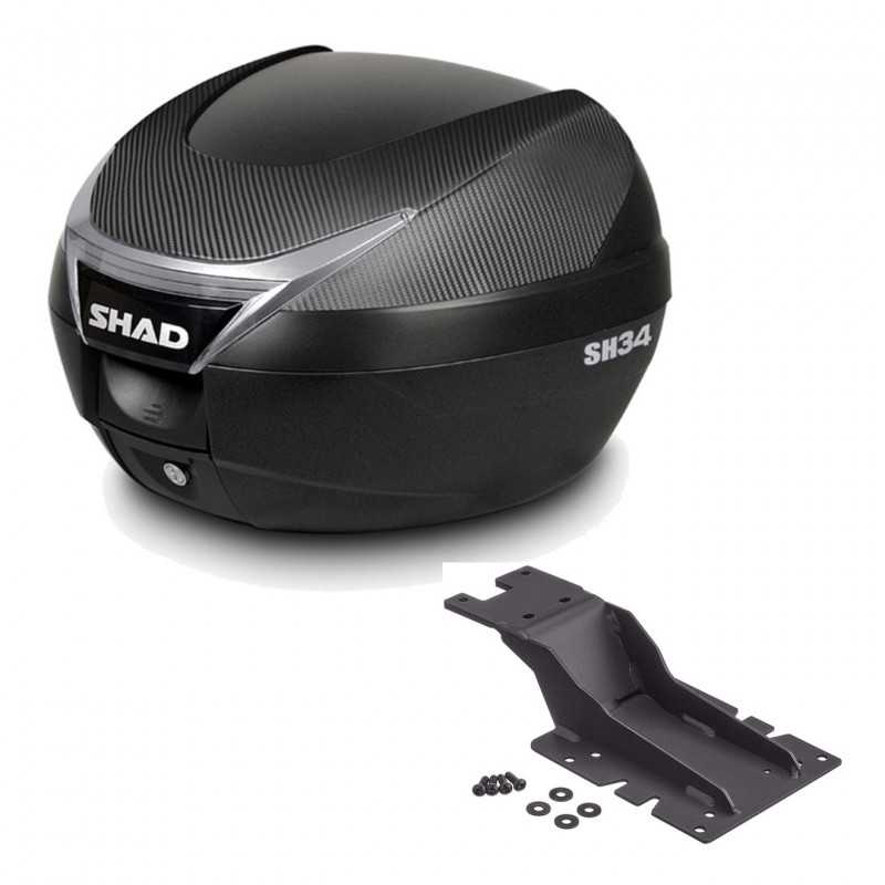 SHAD Baul trasero + herraje montaje SH34 CARBON LOOK KIT-185156