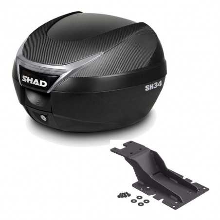 SHAD Baul trasero + herraje montaje SH34 CARBON LOOK KIT-185156