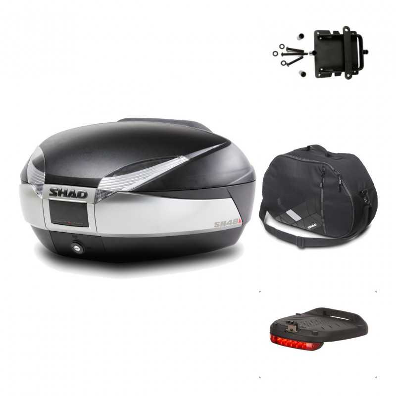 SHAD Baul trasero + herraje montaje accesorios SH48 TITANIUM PREMIUM KIT-185602