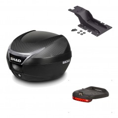 Back trunk + top small fitting + brake light  SH34 CARBON LOOK