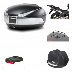 Rear trunk + mounting hardware + accessories  SH48 TITANIUM PREMIUM