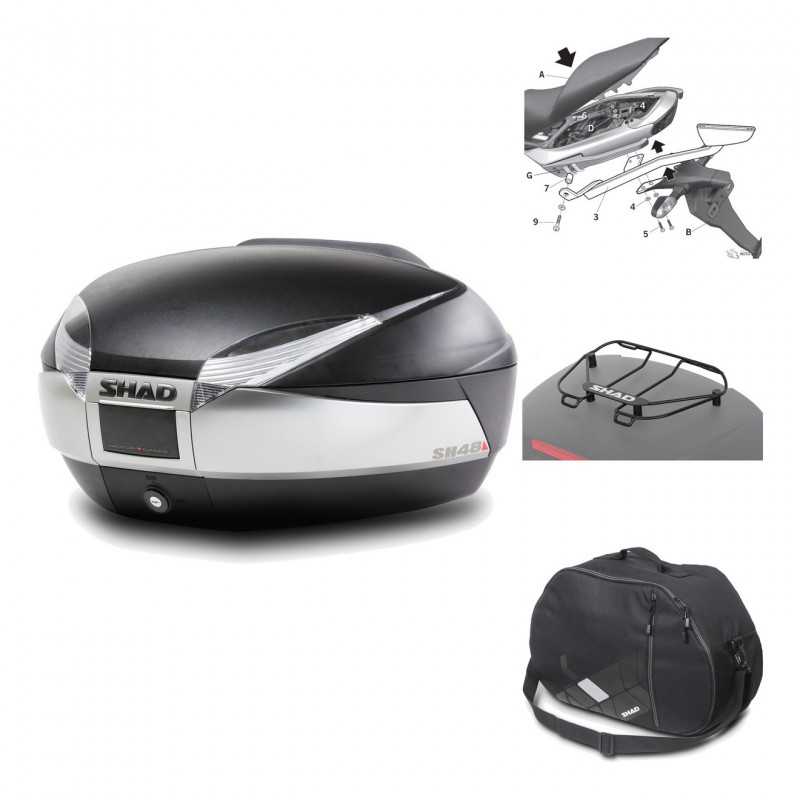 Rear trunk + mounting hardware + accessories  SH48 TITANIUM PREMIUM