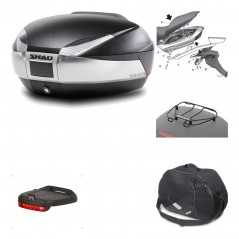 Rear trunk + mounting hardware + accessories  SH48 TITANIUM PREMIUM