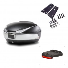 SHAD Baul trasero + herraje montaje luz de freno SH48 TITANIUM PREMIUM KIT-185304