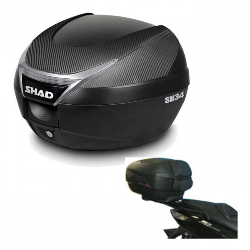 SHAD Baul trasero + herraje montaje SH34 CARBON LOOK KIT-185208