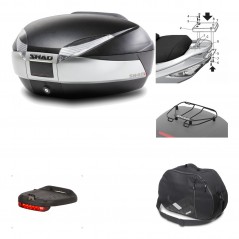 SHAD Baul trasero + herraje montaje accesorios SH48 TITANIUM PREMIUM KIT-185502