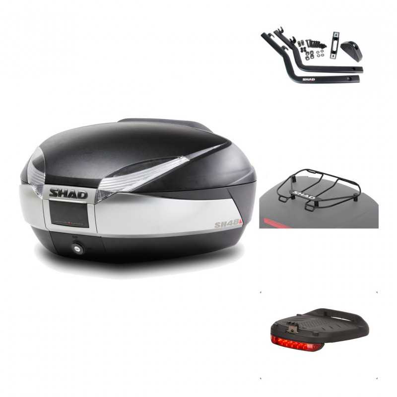 SHAD Baul trasero + herraje montaje accesorios SH48 TITANIUM PREMIUM KIT-185556