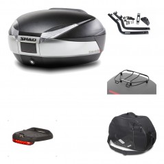 SHAD Baul trasero + herraje montaje accesorios SH48 TITANIUM PREMIUM KIT-185558