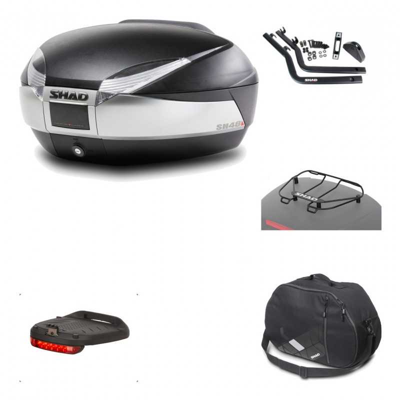 SHAD Baul trasero + herraje montaje accesorios SH48 TITANIUM PREMIUM KIT-185558