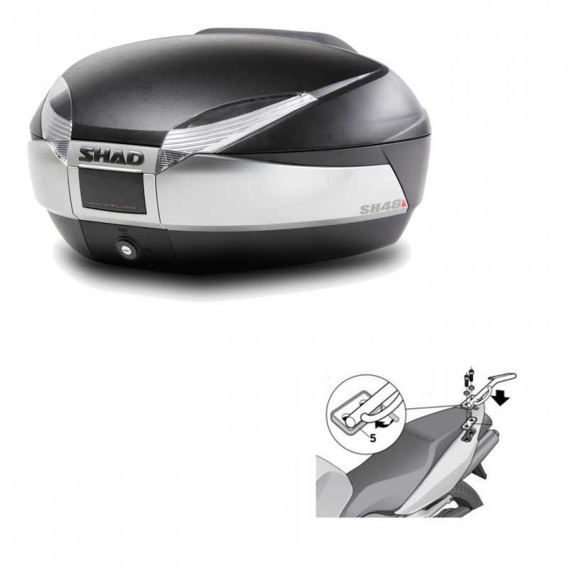 SHAD Baul trasero + herraje montaje SH48 TITANIUM PREMIUM KIT-185407